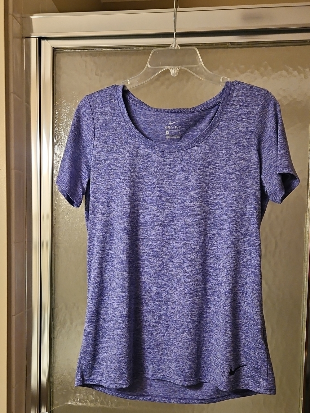 Nike Dri-FIT Purple Heather Short Sleeve Top, Sz M